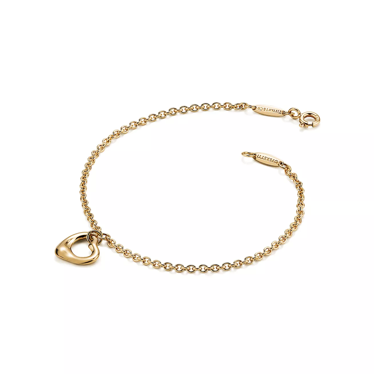 Elsa Peretti庐 Open Heart Bracelet in Yellow Gold, 11 mm