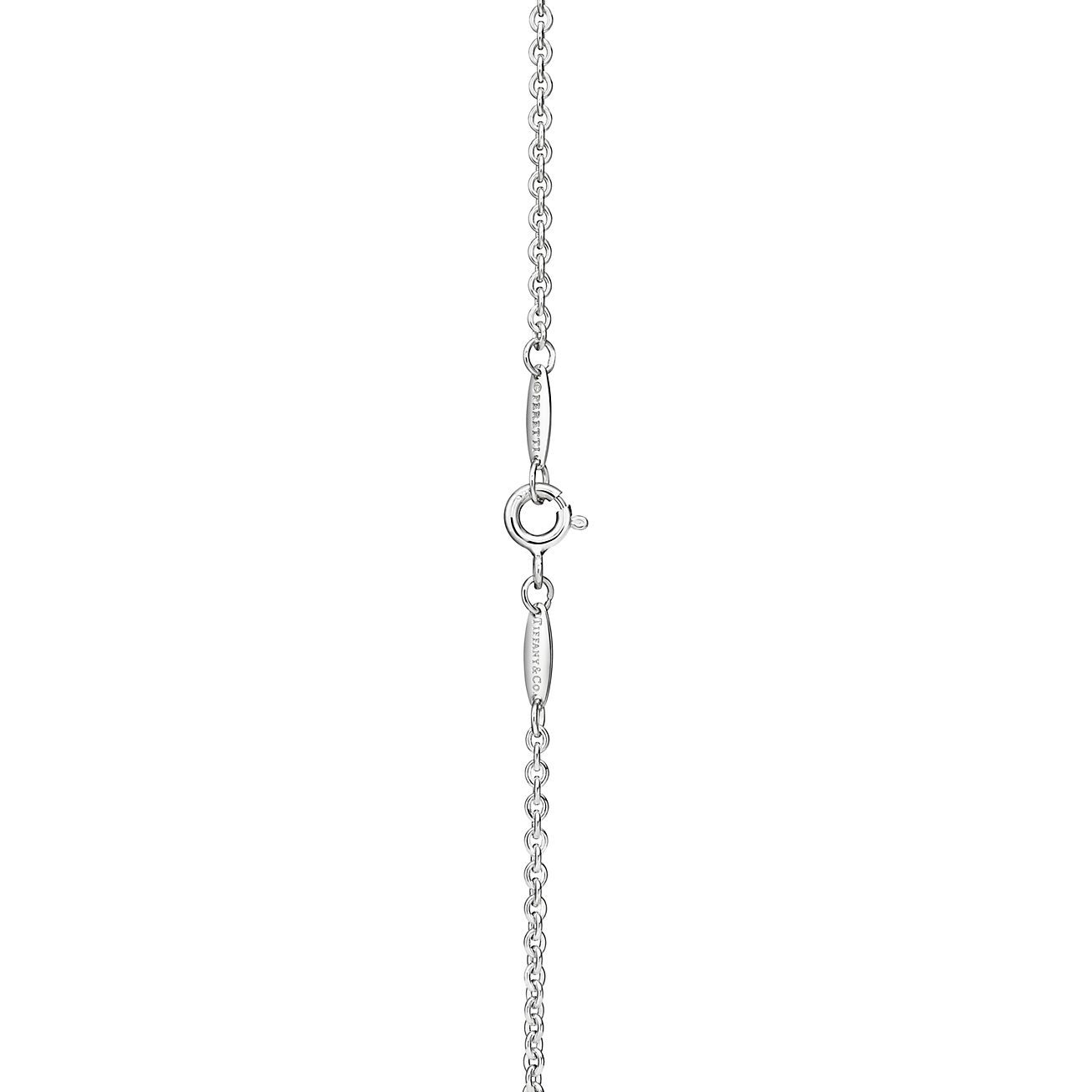 Elsa Peretti庐 Open Heart Lariat Necklace in Silver, 16 mm