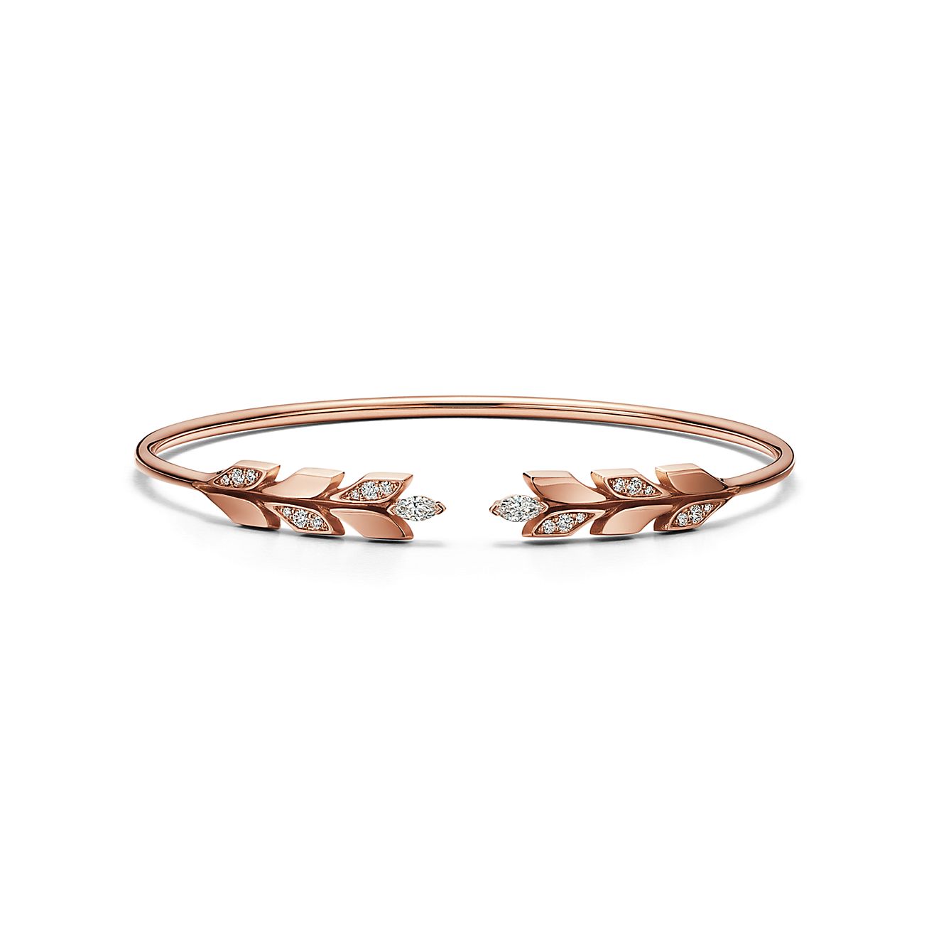 Victoria庐 Vine Wire Bracelet in Rose Gold with Diamonds