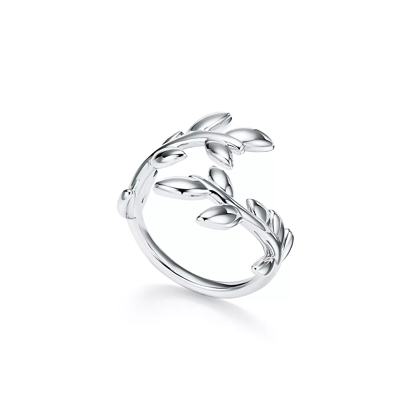 Paloma Picasso庐 Olive Leaf Bypass Ring in Silver