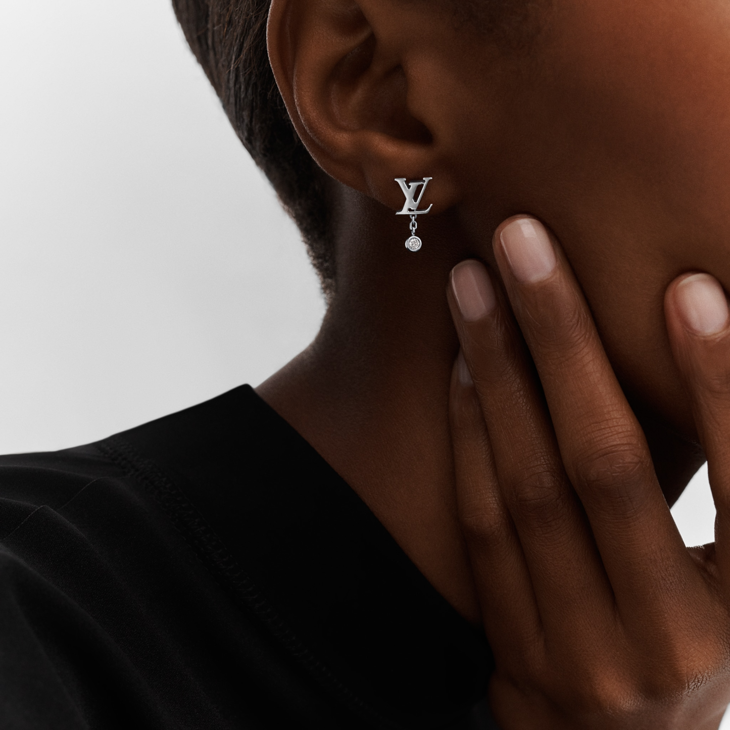 Idylle Blossom  Ear Stud, White Gold And Diamond - Per Unit