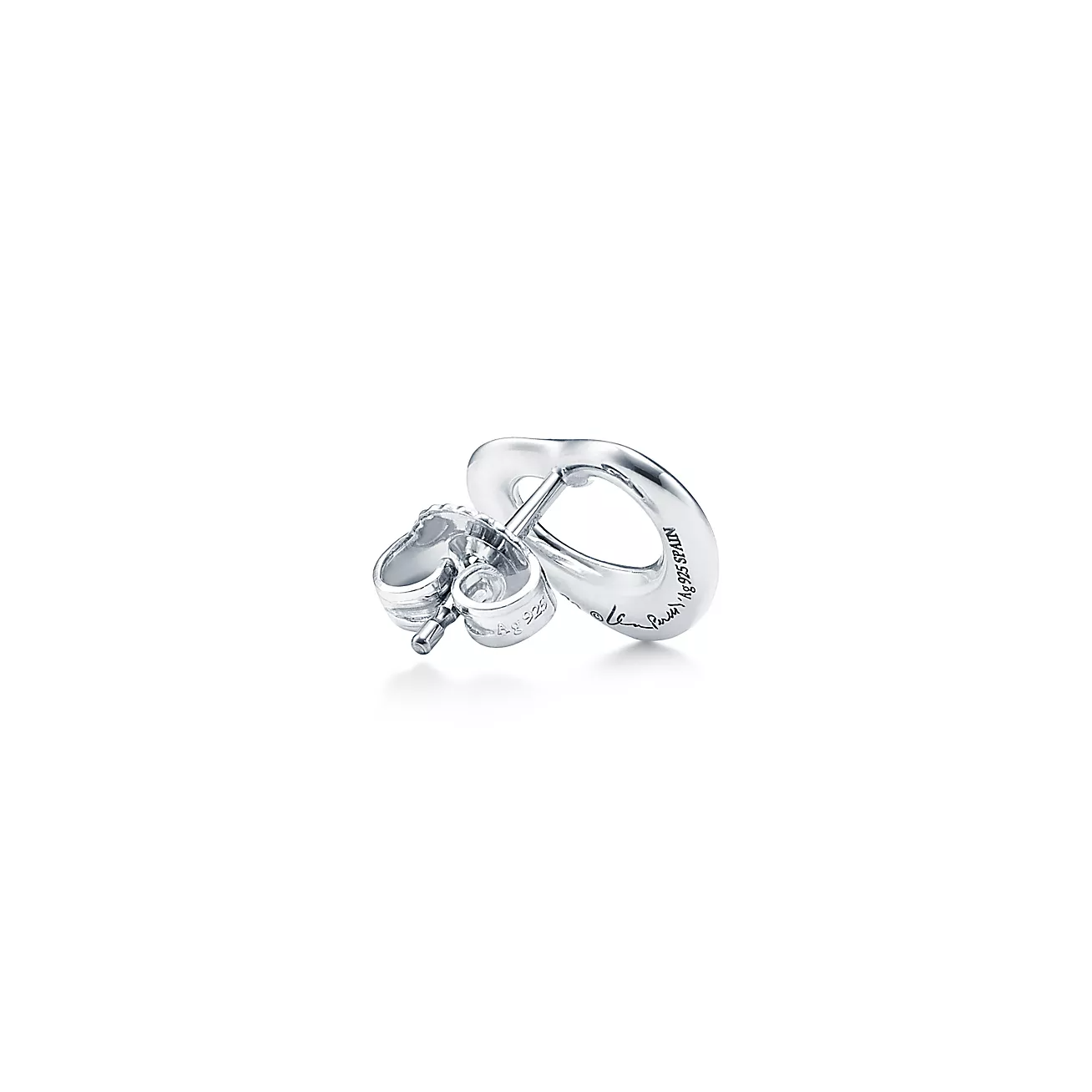 Elsa Peretti庐 Open Heart Stud Earrings in Silver, 11 mm