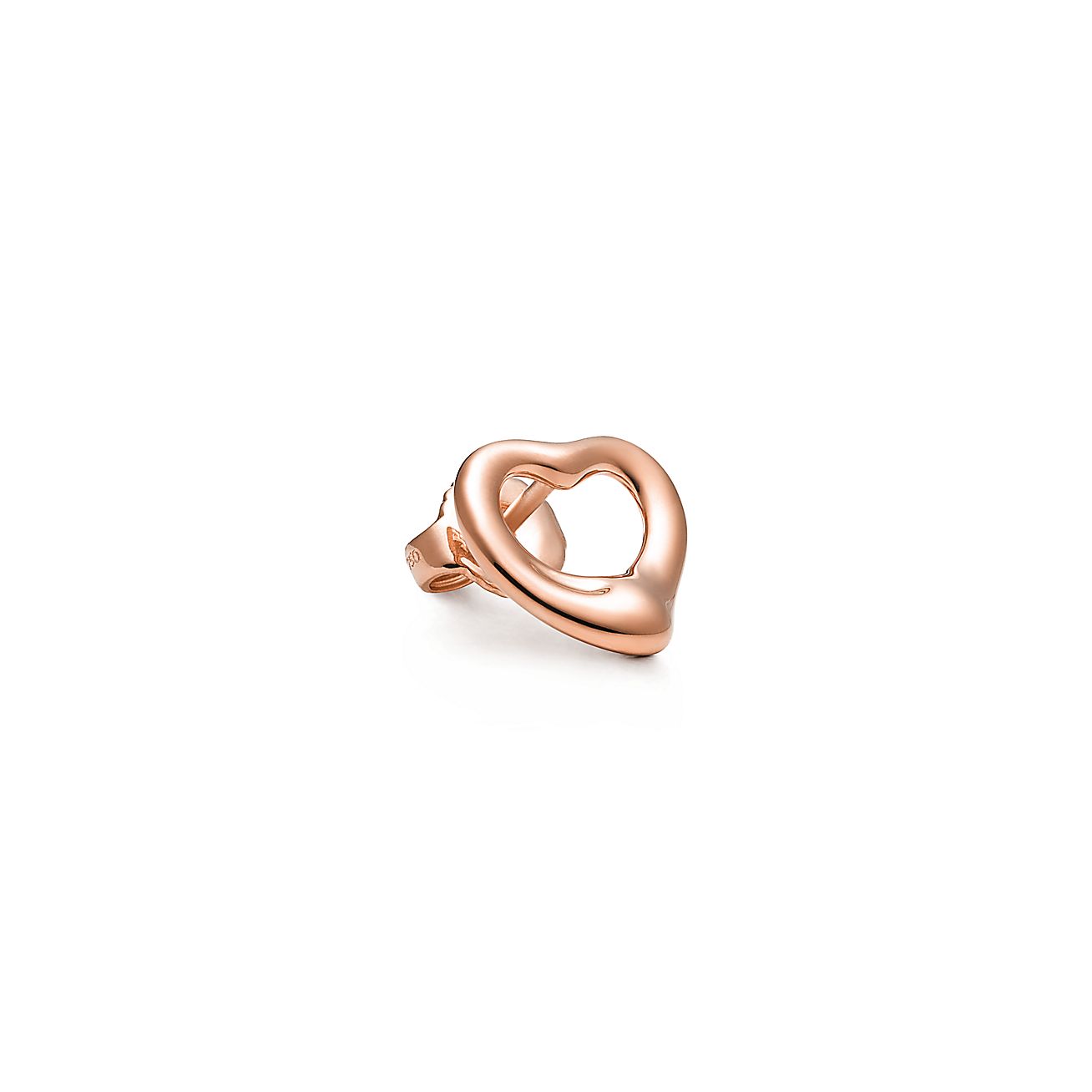 Elsa Peretti庐 Open Heart Stud Earrings in Rose Gold, 11 mm