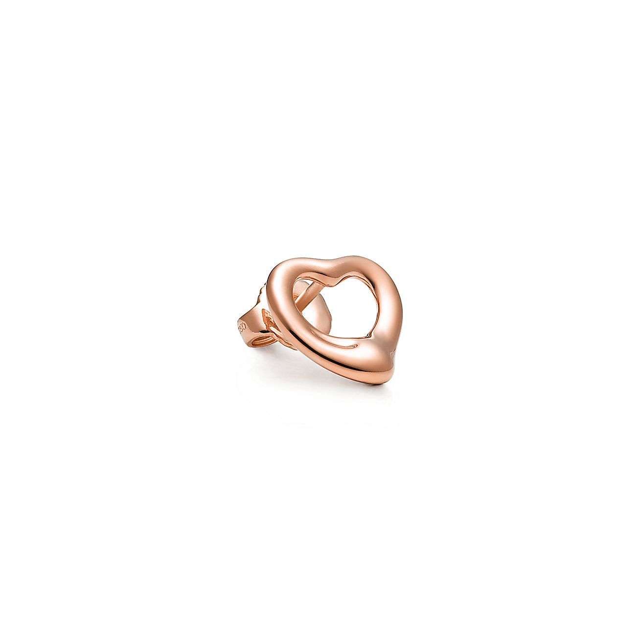 Elsa Peretti庐 Open Heart Stud Earrings in Rose Gold, 11 mm