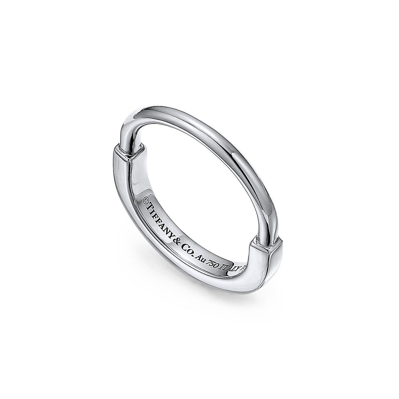 Lock Ring in White Gold