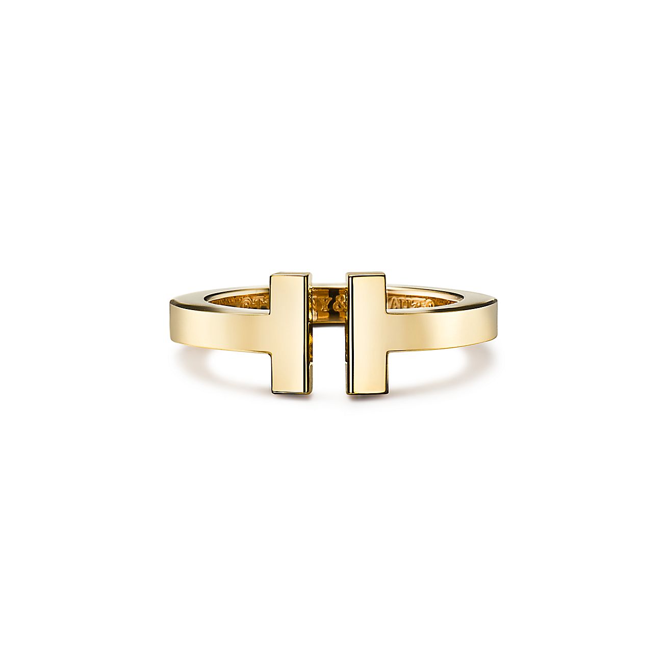 T Square Ring in Yellow Gold