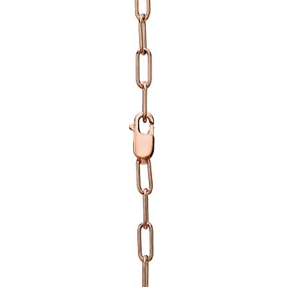 Lock Pendant in Rose Gold with Diamonds, Medium