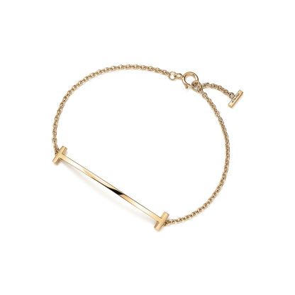 T Smile Bracelet in Yellow Gold