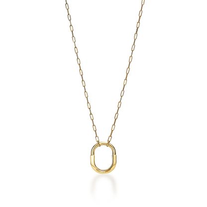 Lock Pendant in Yellow Gold, Medium