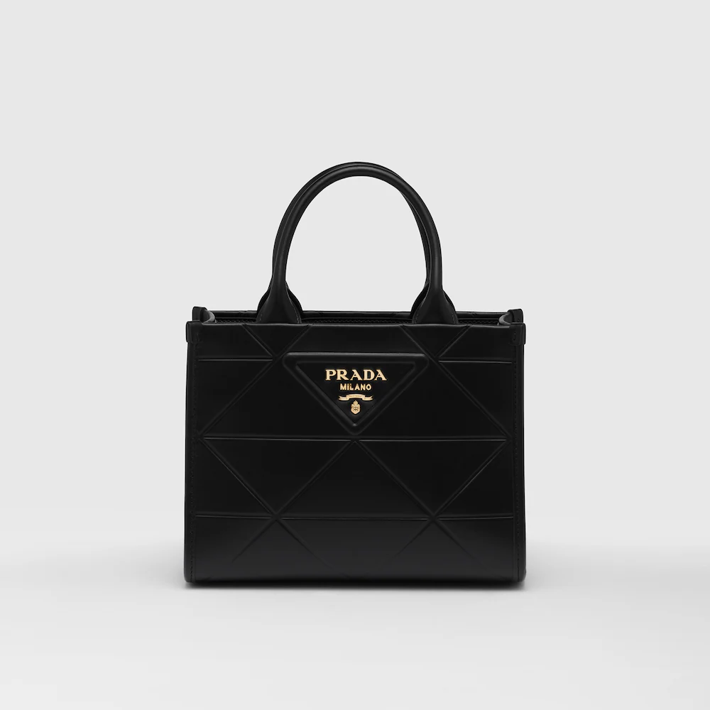 Mini  Symbole leather bag with stitching