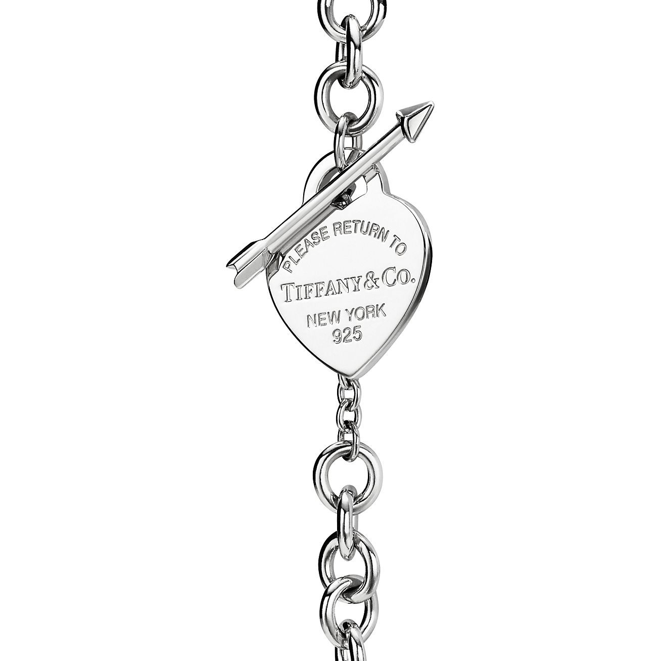 Return to 庐 Lovestruck Heart Tag Bracelet in Silver, Medium