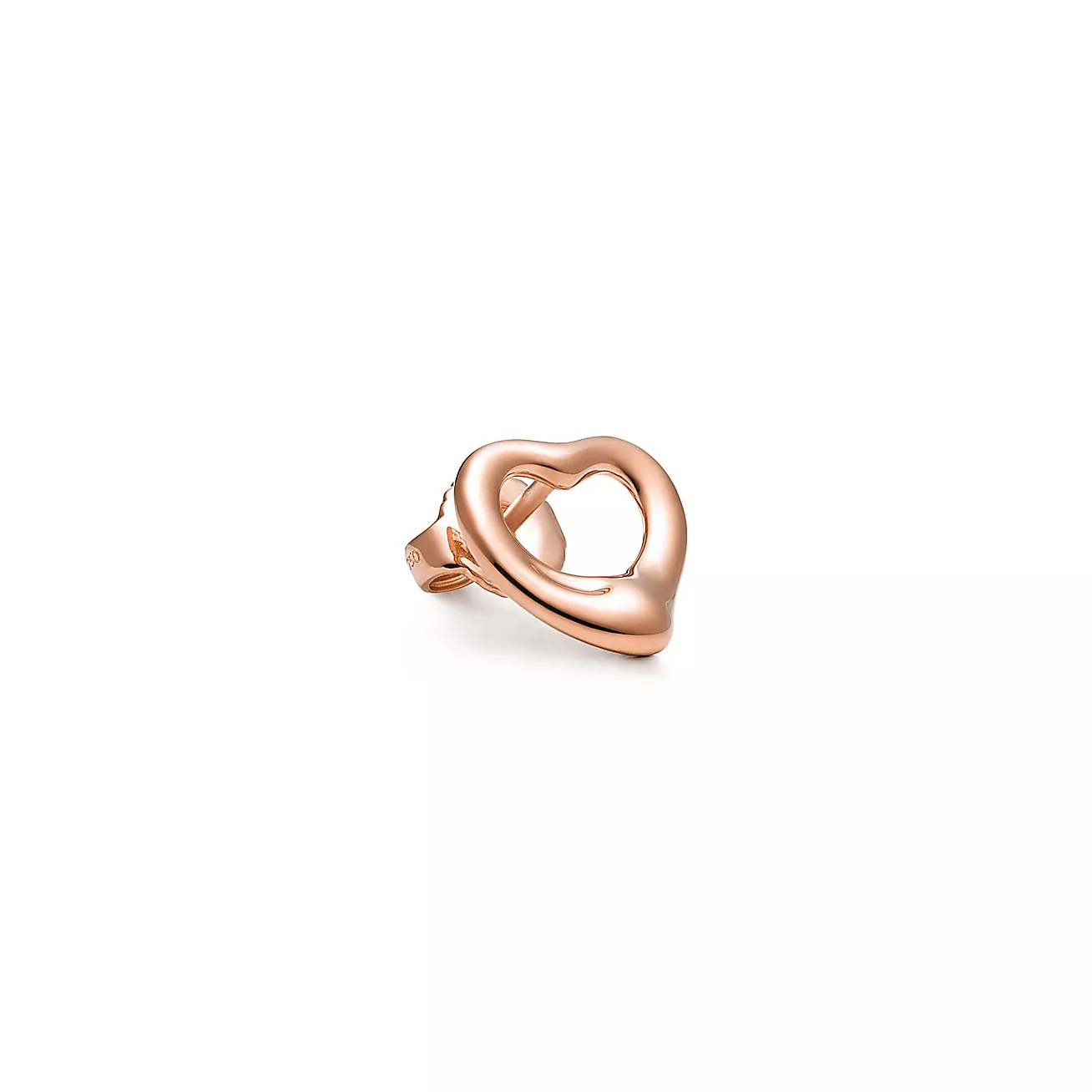 Elsa Peretti庐 Open Heart Stud Earrings in Rose Gold, 11 mm