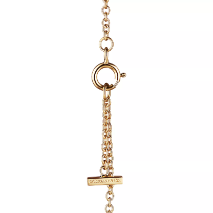 T Smile Bracelet in Yellow Gold with Diamonds