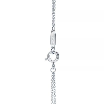 Return to 庐 Heart Tag Double Chain Bracelet in Silver, Small