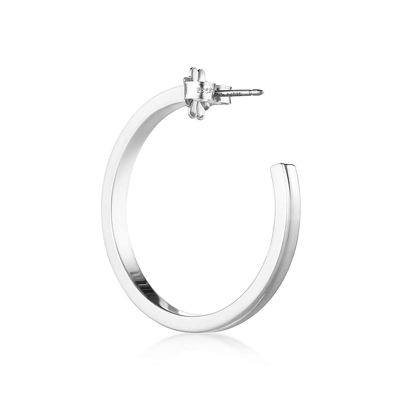 1837庐 Hoop Earrings in Silver, Medium