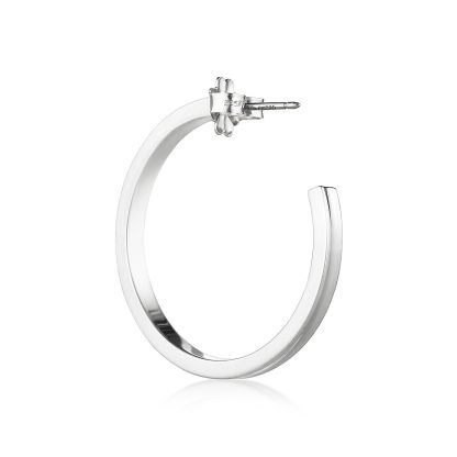 1837庐 Hoop Earrings in Silver, Medium