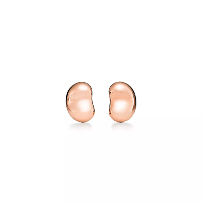 Elsa Peretti庐 Bean庐 design Earrings in Rose Gold, 9 mm