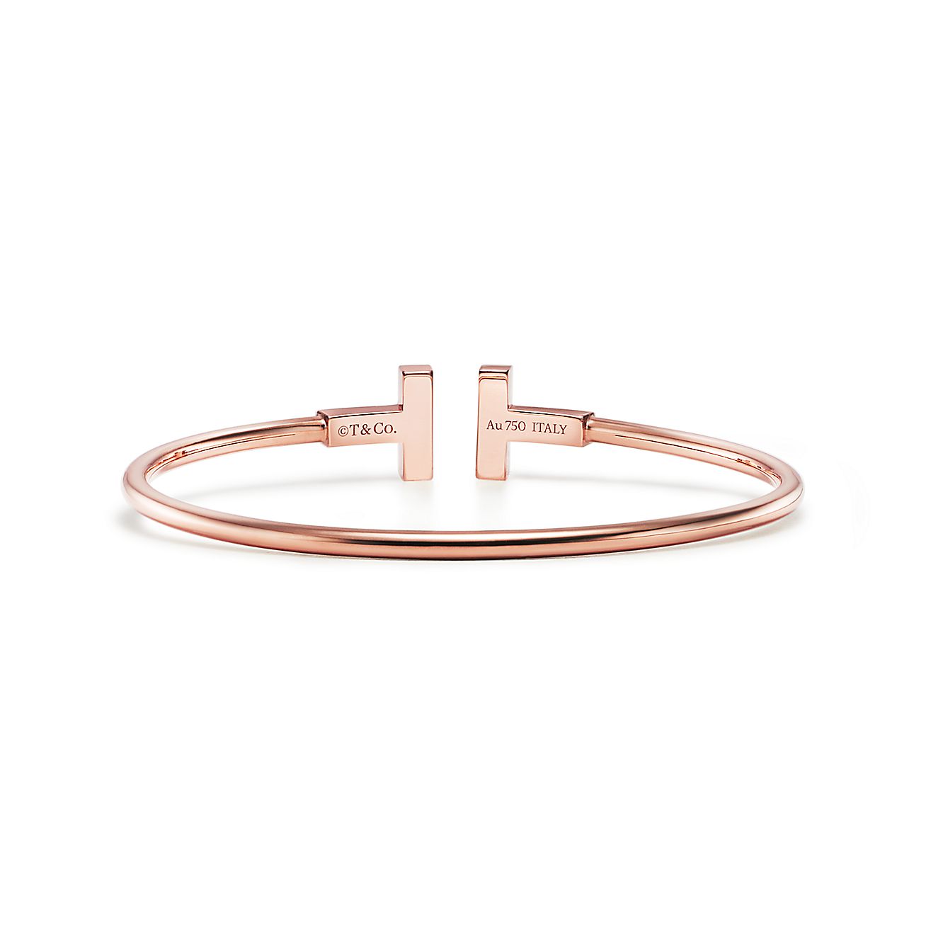T Wire Bracelet in Rose Gold with Mother-of-pearl