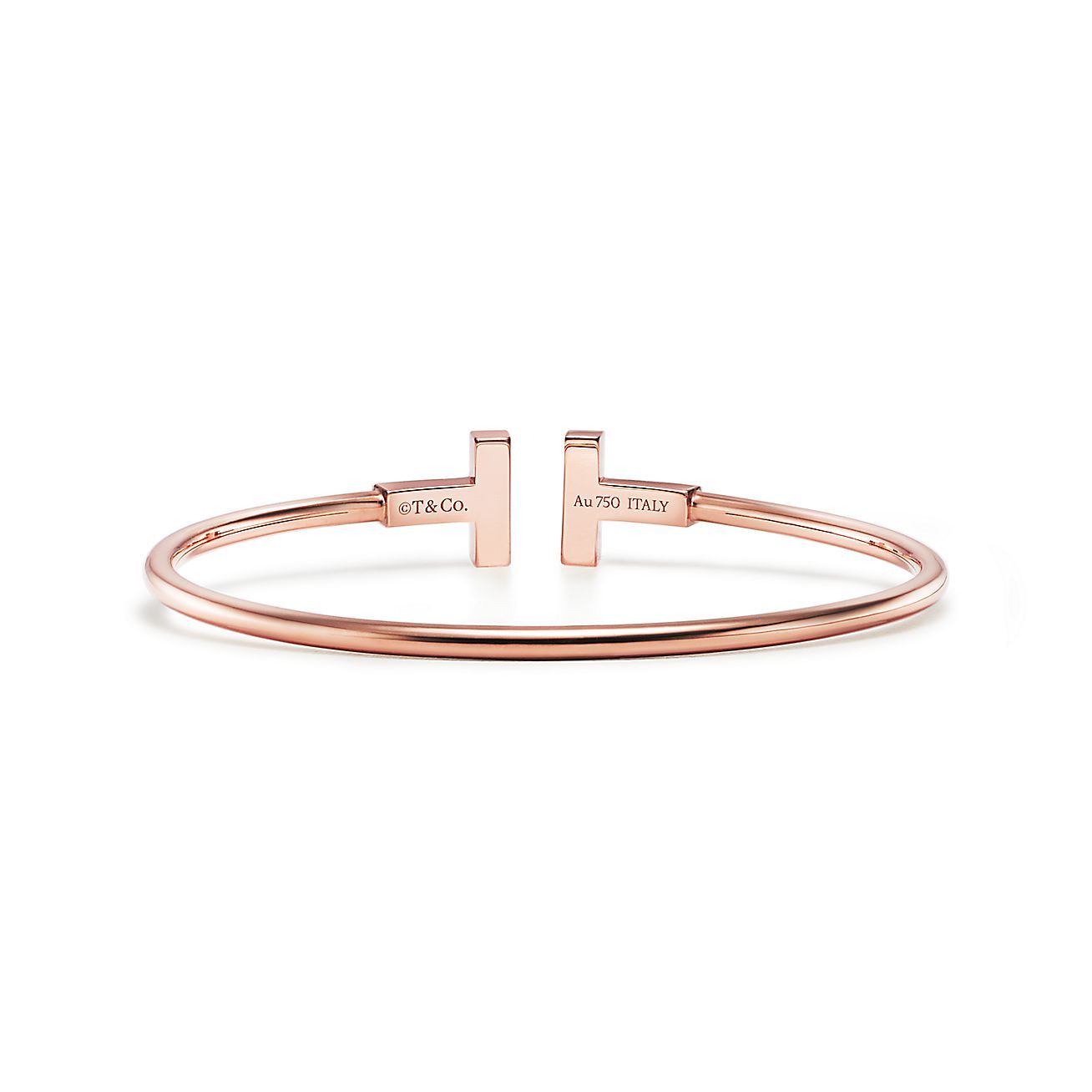 T Wire Bracelet in Rose Gold with Mother-of-pearl