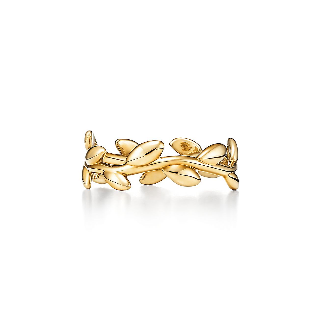 Paloma Picasso庐 Olive Leaf Band Ring in Yellow Gold, Narrow