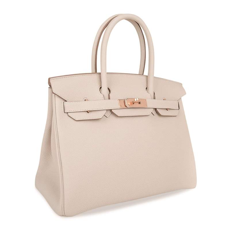 Birkin 30 Bag Craie Togo Leather with Rose Gold Hardware