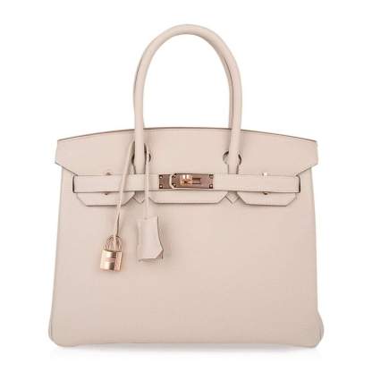 Birkin 30 Bag Craie Togo Leather with Rose Gold Hardware