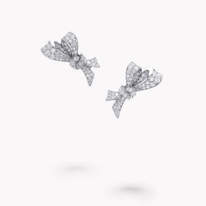 Tilda’s Bow Diamond Stud Earrings WHITE GOLD