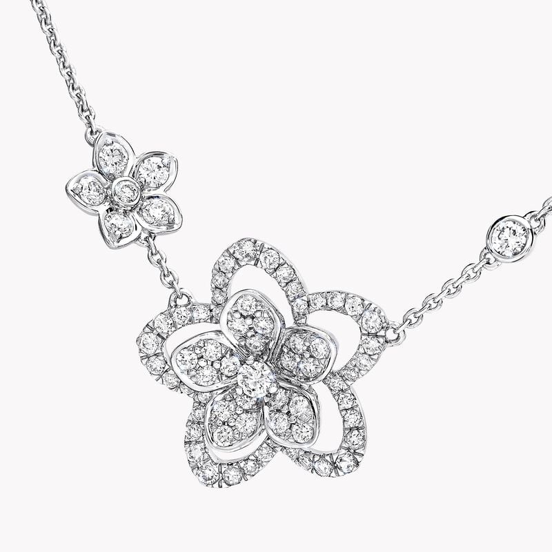 Wild Flower Double Diamond Pendant