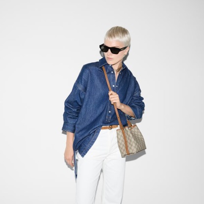 GG Emblem small bucket bag