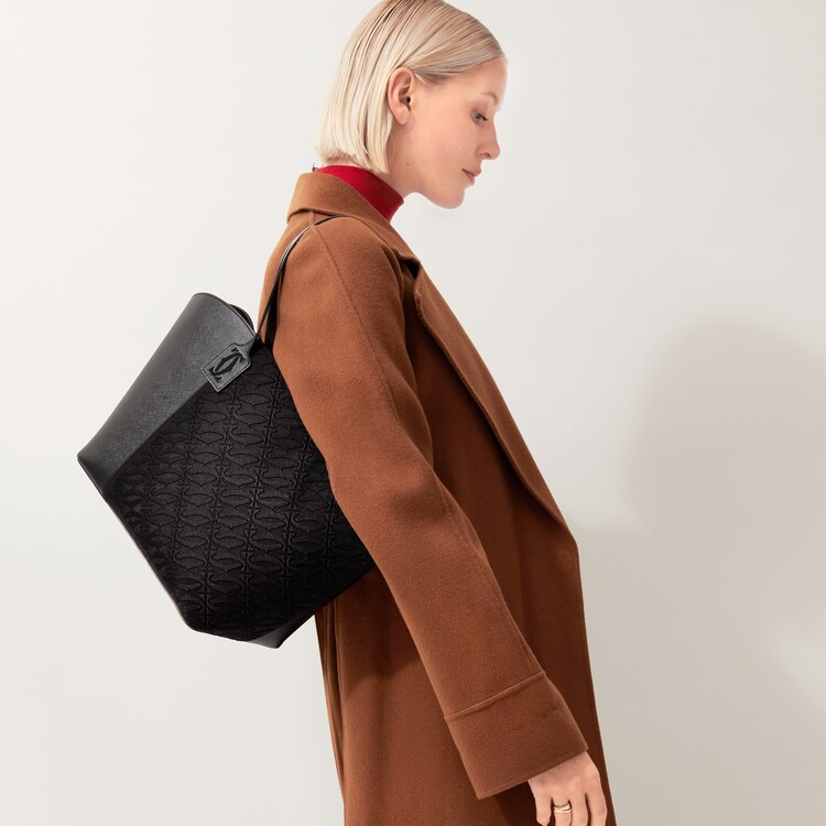 Tote bag, C de Cartier black