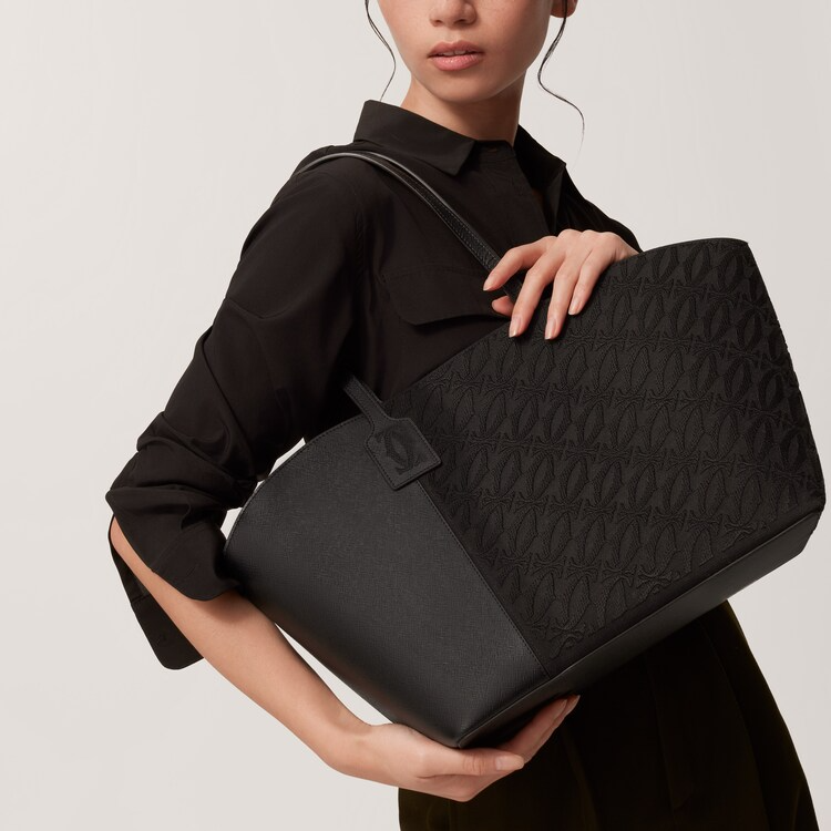 Tote bag, C de Cartier black