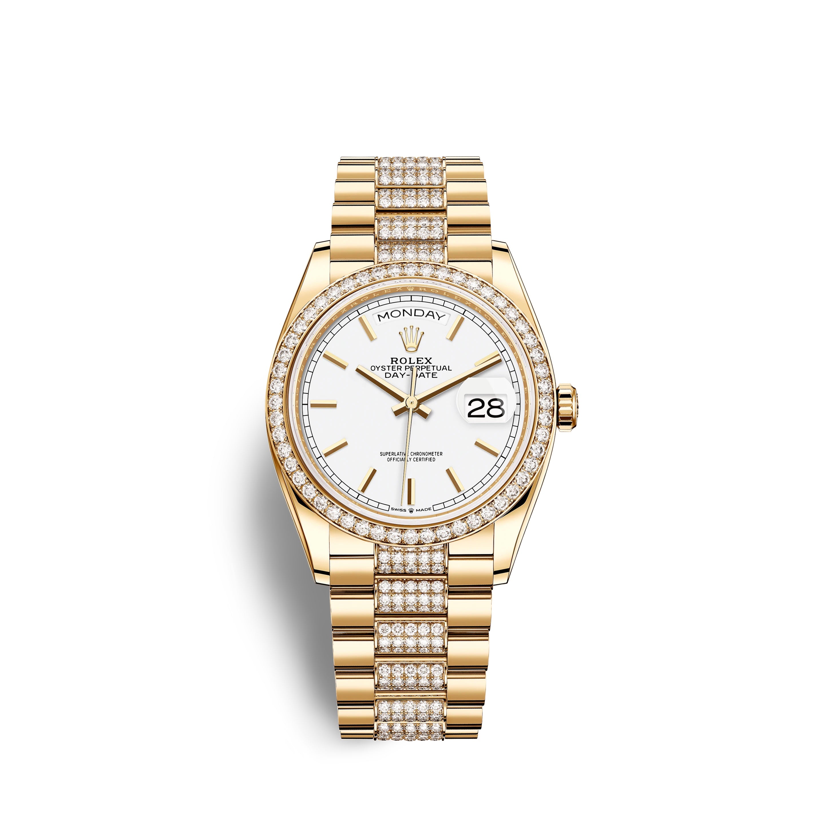 Day-Date, 36mm, 18k Yellow Gold, Ref# 128348rbr-0048