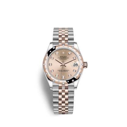 Datejust 31, Oystersteel, 18kt Everose Gold and diamonds, Ref# 278341RBR-0024