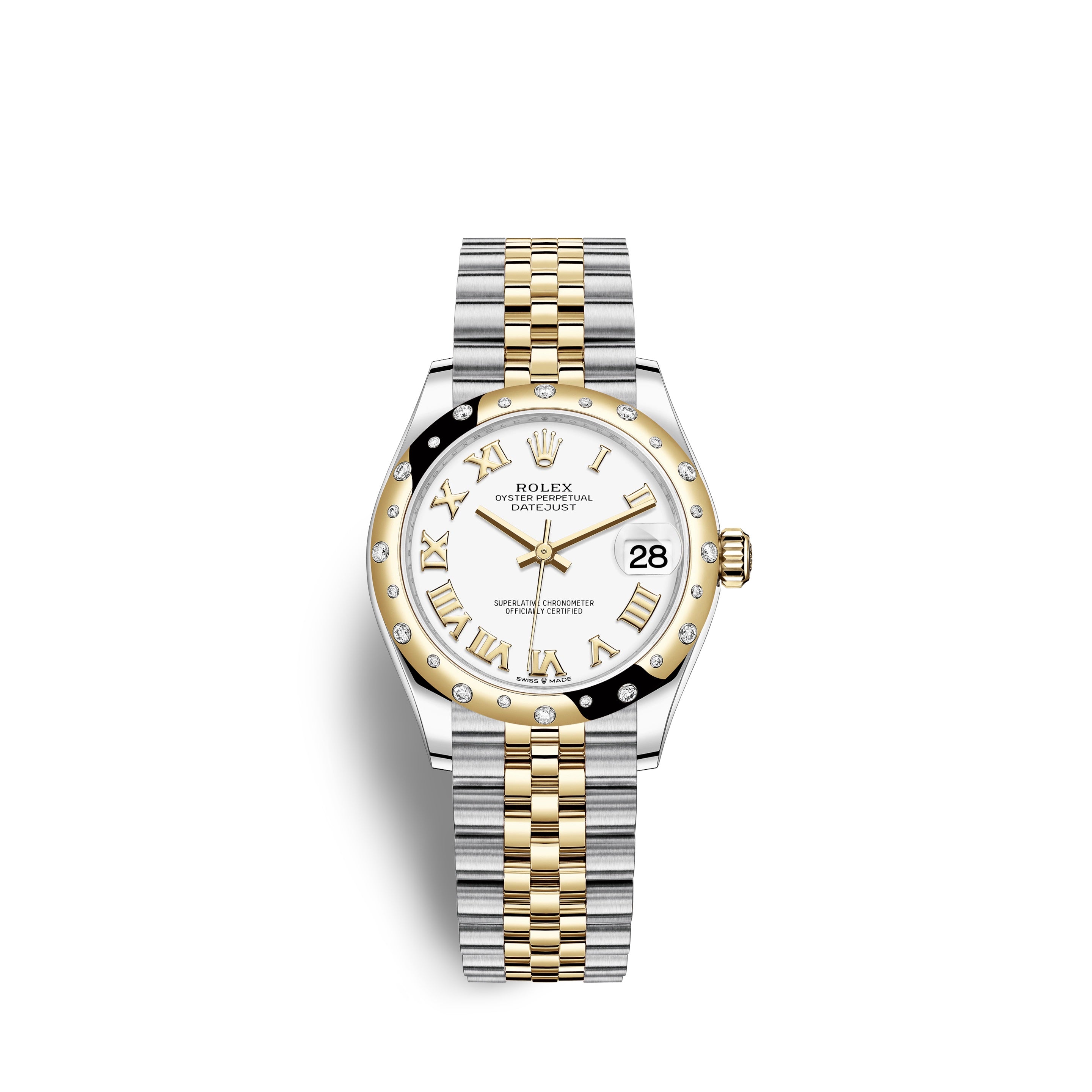 Datejust 31, Oystersteel, 18kt Yellow Gold and diamonds, Ref# 278343RBR-0002