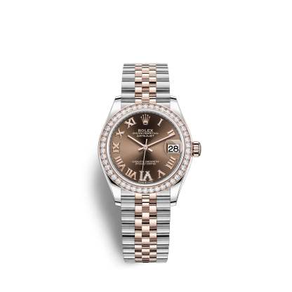 Datejust 31, Oystersteel, 18kt Everose Gold and diamonds, Ref# 278381RBR-0006