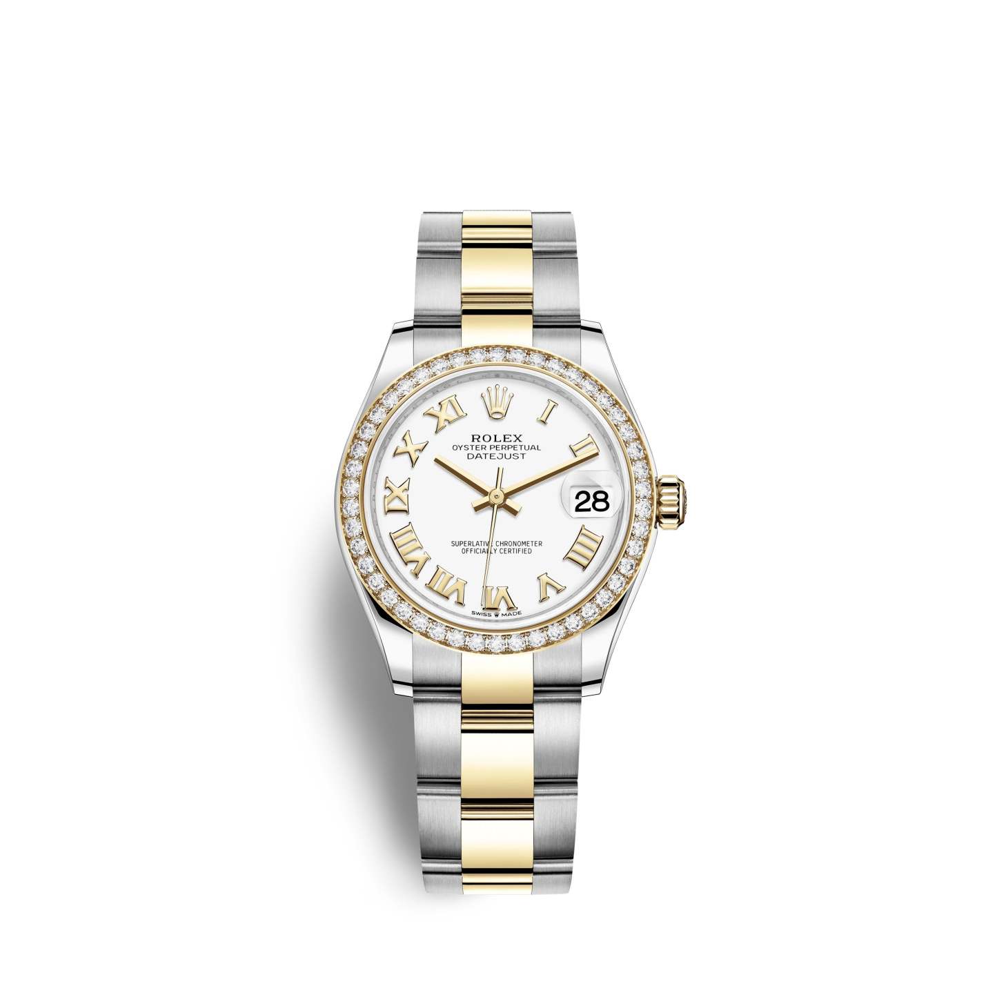 Datejust 31, Oystersteel, 18kt Yellow Gold and diamonds, Ref# 278383RBR-0001