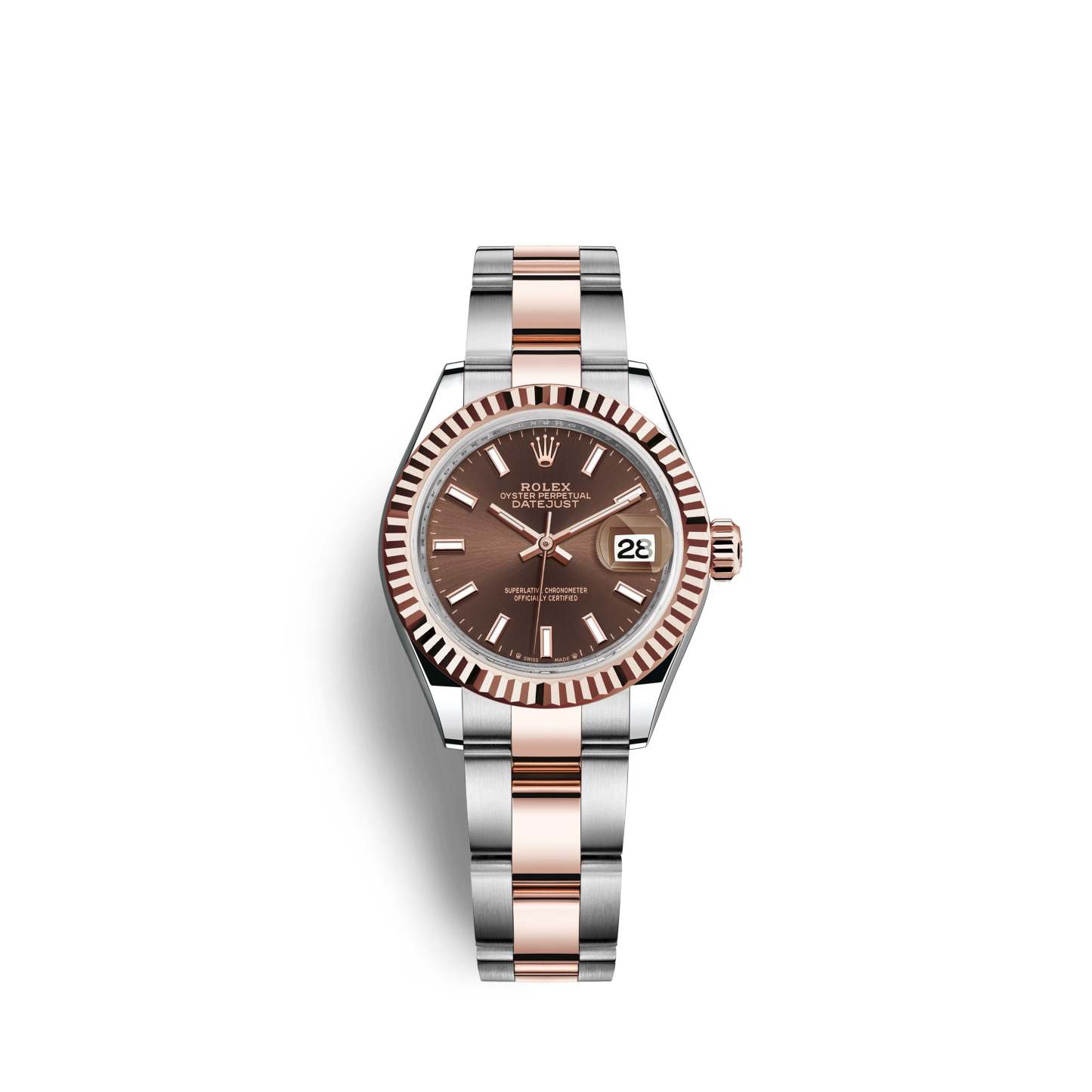 Lady-Datejust 28, Oystersteel and 18k Everose Gold, Ref# 279171-0018