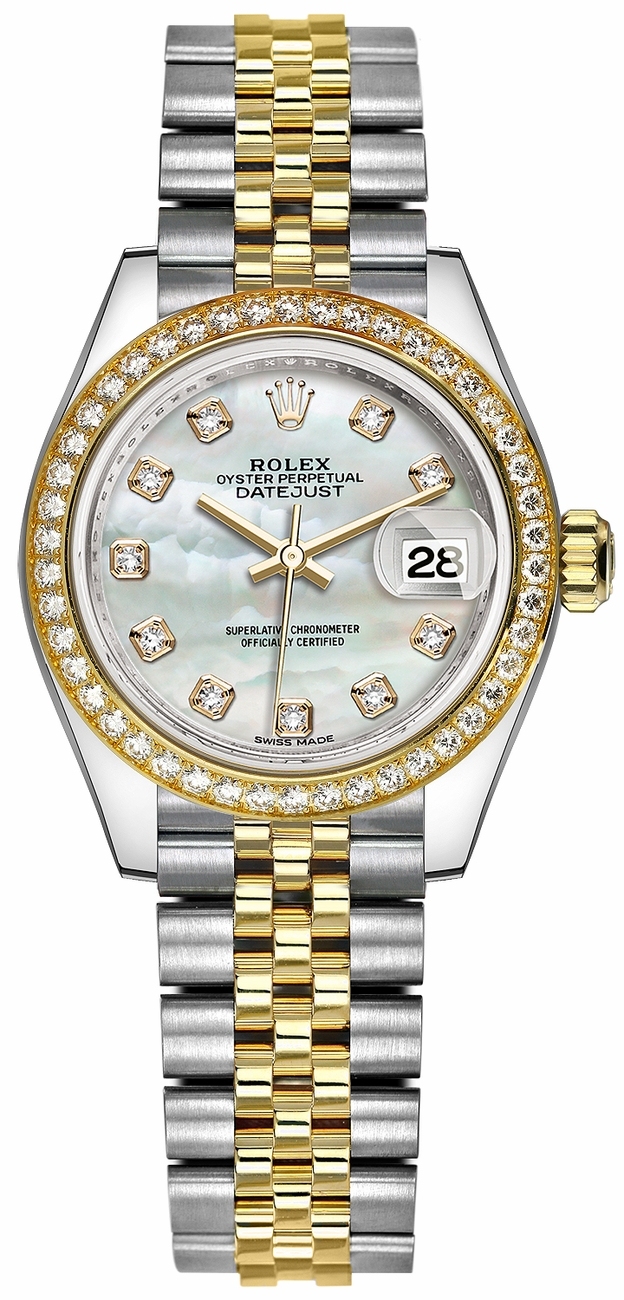 Lady-Datejust 28 Mother of Pearl Diamond Watch 279383RBR-0019