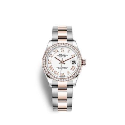 Datejust 31, Oystersteel, 18kt Everose Gold and diamonds, Ref# 278381RBR-0003