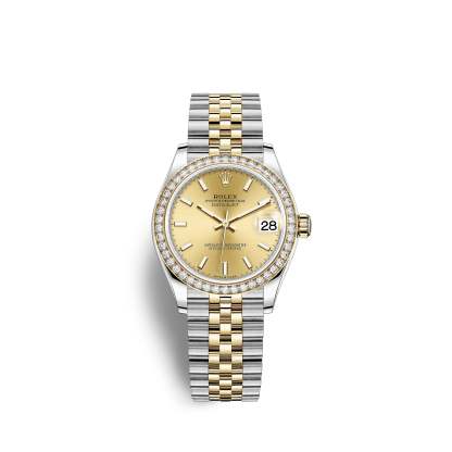 Datejust 31, Oystersteel, 18kt Yellow Gold and diamonds, Ref# 278383RBR-0014
