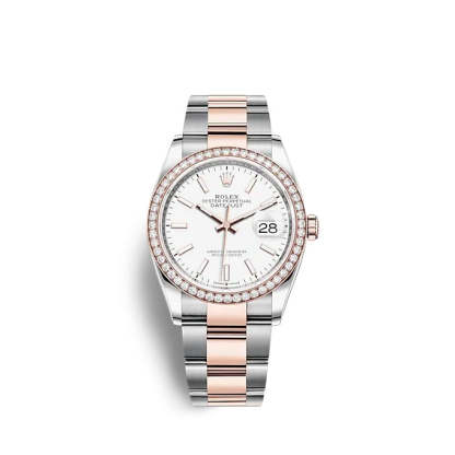 Datejust 36 Oystersteel and Everose gold Ref# 126281RBR-0006