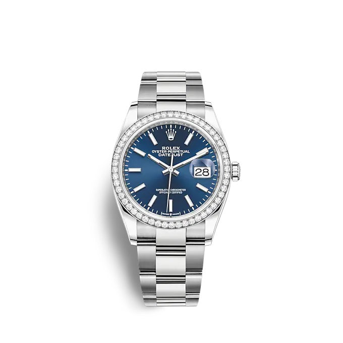 Datejust 36 Oystersteel and white gold Ref# 126284RBR-0010