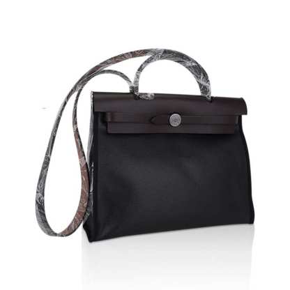 Herbag Zip 31 Bag Retourne Black Berline & Rouge Sellier Leather with Palladium Hardware