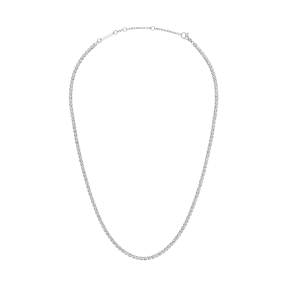 Classic Tennis Necklace Silver