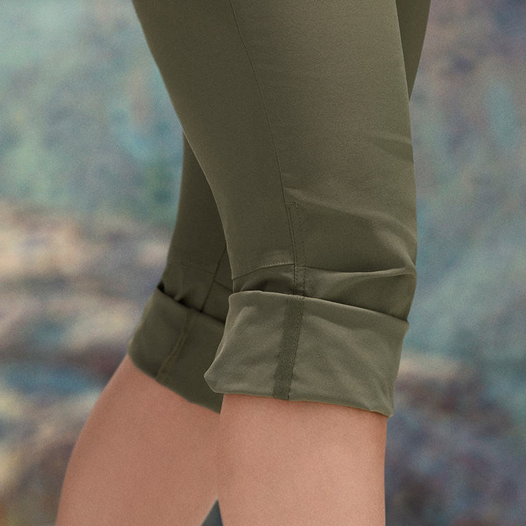 Close-up of the adjustable cuffs with secure tabs