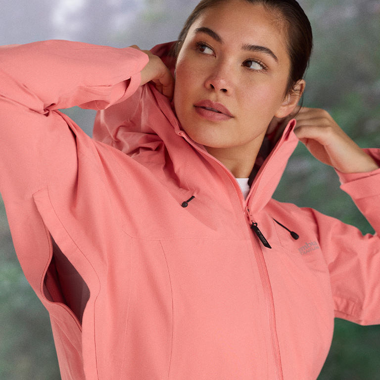 Close-up of the breathable arm vents