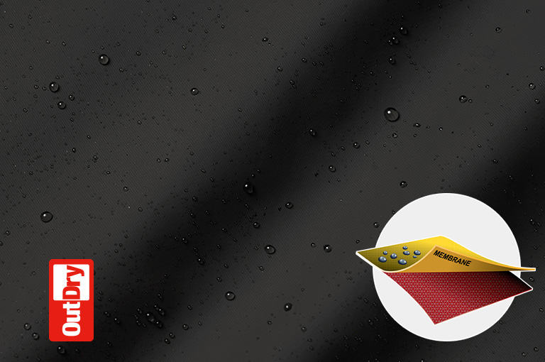 A graphic showing our OutDry Extreme technology in action