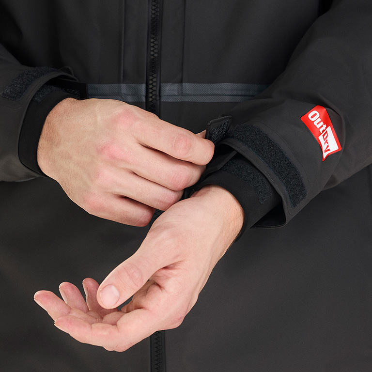 Close-up of the neoprene comfort cuffs