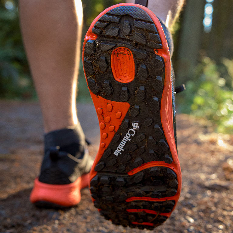 Close up shot of the traction outsole