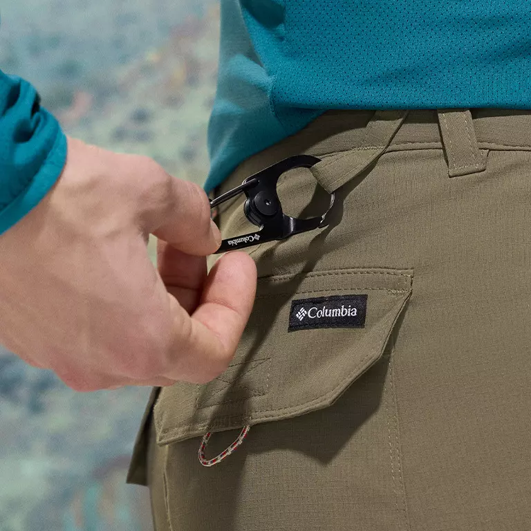 Close-up of the secure back pocket
